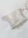 OUTLET- SZKLANY DZBANEK NA WODĘ Z NIKLOWANYM UCHWYTEM 21X13CM