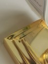 OUTLET- KINKIET ZŁOTY NA PROSTOKĄTNEJ ROZECIE- 31CM