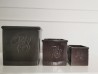 Donica- osłonka ceramiczna brązowa 30x30x30cm