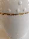Stolik ceramiczny biało- złoty 45cm