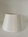 Outlet- Abażur stożek w kremowo- oliwkowe pasy 25x18x14cm