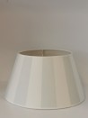 Outlet- Abażur stożek w kremowo- oliwkowe pasy 30x19x17cm