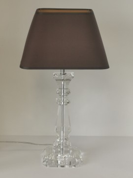 Outlet- Lampa kryształowa z abażurem wys.46cm
