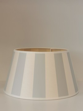 Outlet Abażur stożek kremowo- szare pasy 25x18x14cm