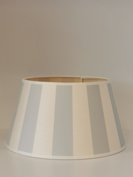 Outlet Abażur stożek kremowo- szare pasy 25x18x14cm