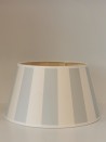 Outlet Abażur stożek kremowo- szare pasy 25x18x14cm