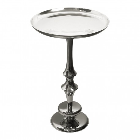 OUTLET-OKRĄGŁY STOLIK NIKLOWANY, BOCZNY DO SALONU,SYPIALNI,HOLU 40XH63CM