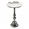 OUTLET-OKRĄGŁY STOLIK NIKLOWANY, BOCZNY DO SALONU,SYPIALNI,HOLU 40XH63CM