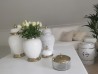 WAZA- WAZON CERAMICZNY BIAŁO- ZŁOTY M